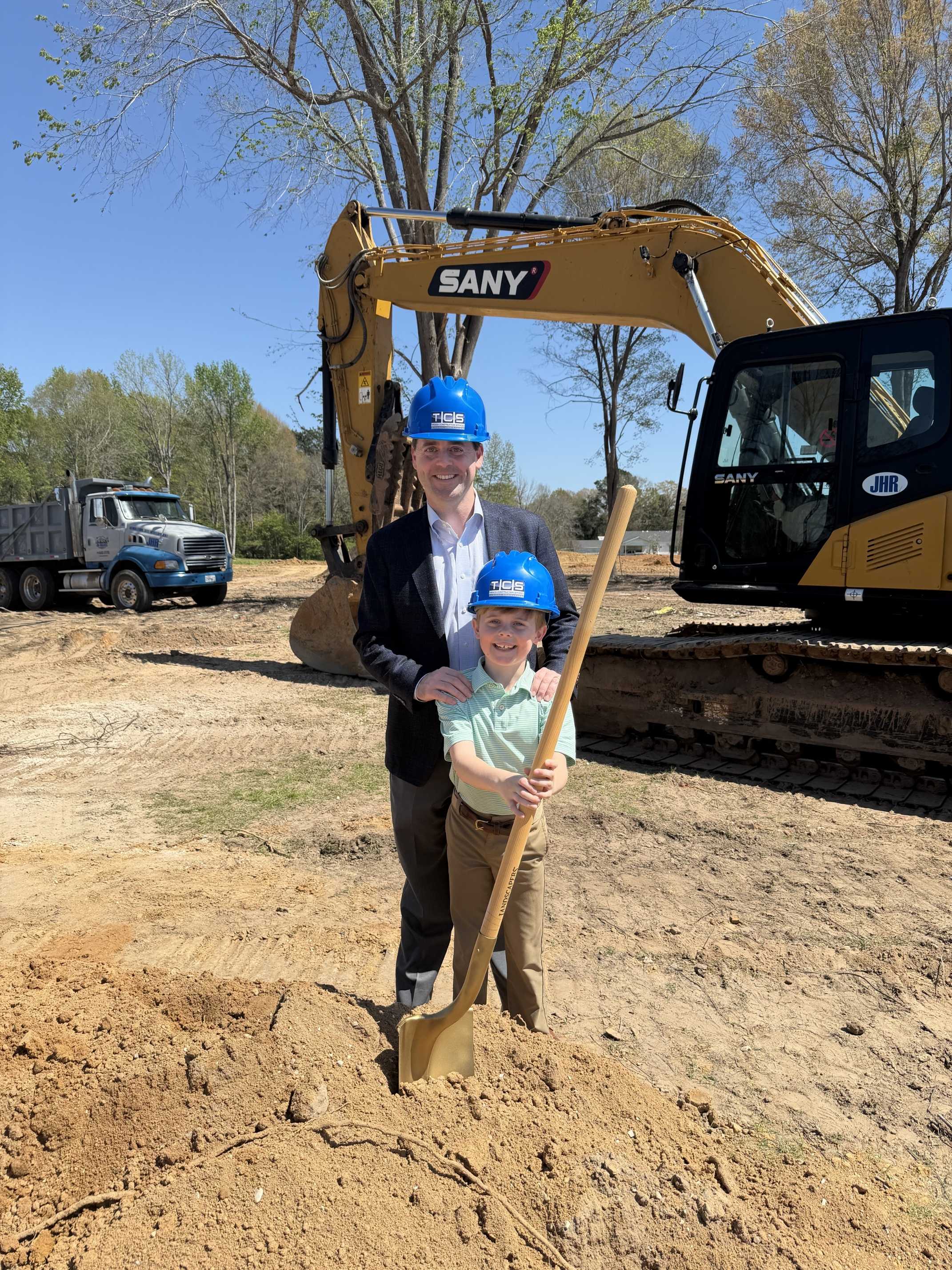 Groundbreaking ceremony at the construction site