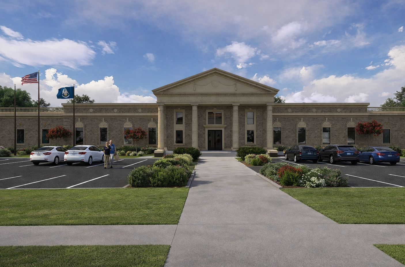 Rendering of the new Red River Parish E9-1-1 Emergency Operations Center building project